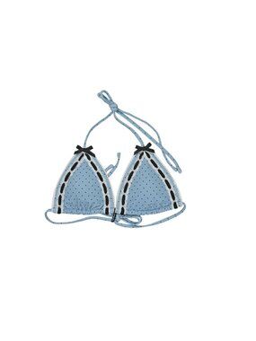 With Jean Juni Bikini Top in Powder Blue